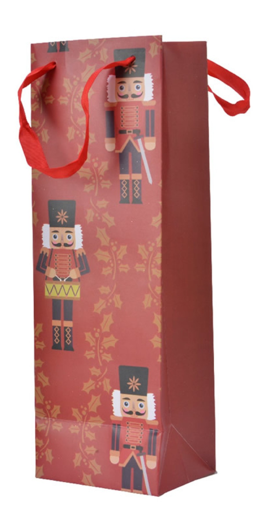 Inpakfolie KM  | Wijnflestassen Nutcracker Rood 12 X 10 X 36 Cm (6 Stuks)